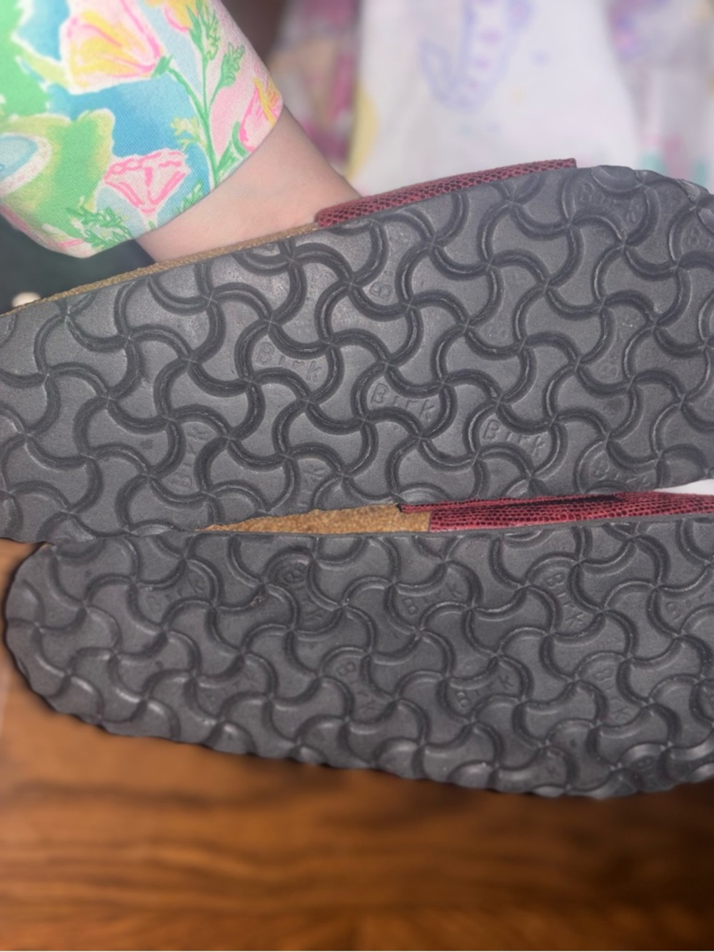 Birkenstock Madrid Birko-Flor in Magical Metallic Maroon size 42 - Picture 3 of 3